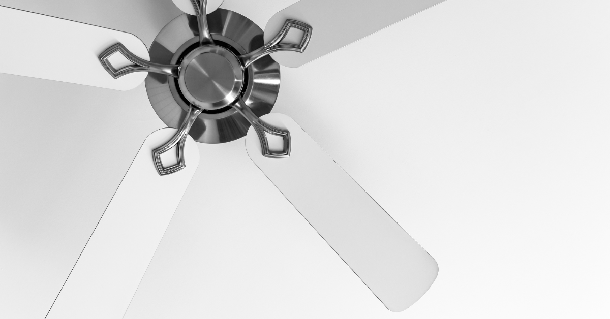 A quiet ceiling fan