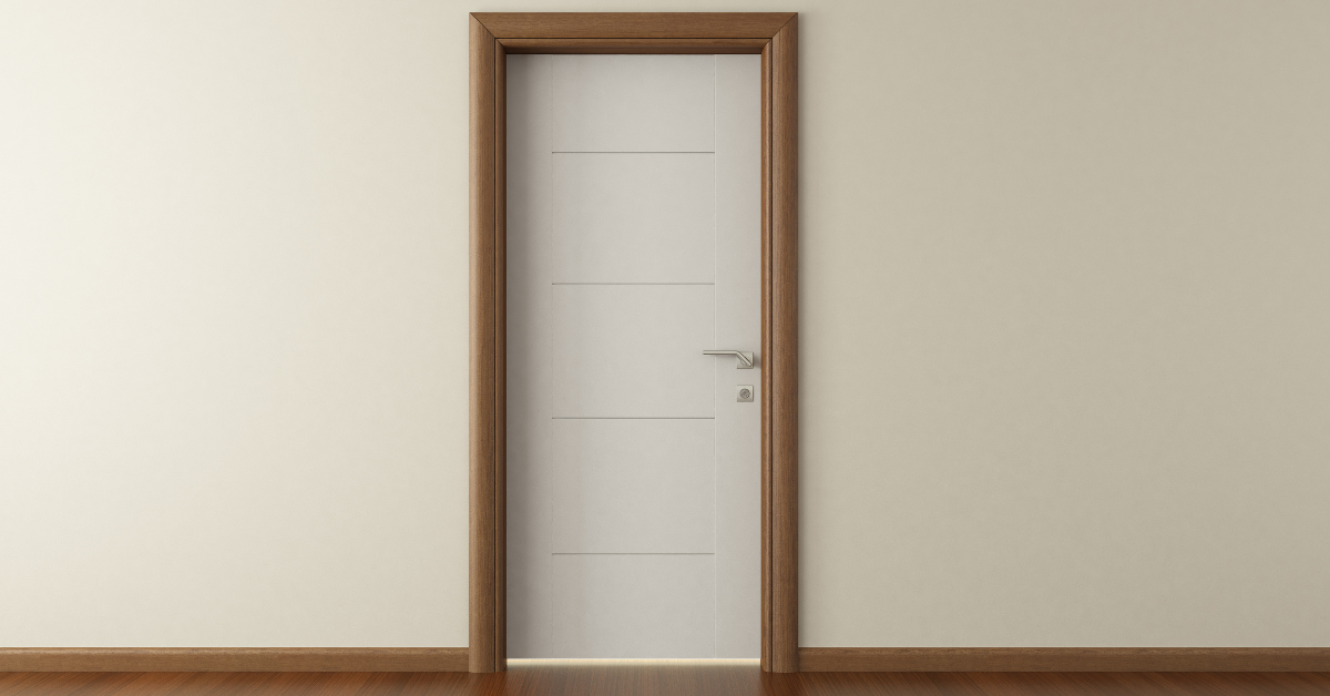 A soundproof door inside a house or apartment